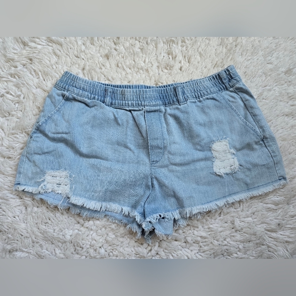 Aerie Light Blue Denim Women's Stretchy Shorts